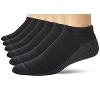 Hanes ComfortBlend Max Cushion Herren-Socken, niedrig geschnitten, Schuhgröße: 39-46, Schwarz, 6er-Pack