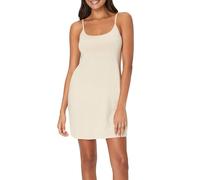 Hanes Comfywear Damen Schlafkleid mit integriertem Büstenhalter, superweich, Kakaobutter, L