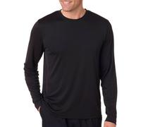 Hanes Cool DRI'Performance Herren Langarm-T-Shirt Schwarz Medium