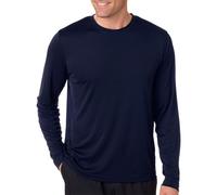 Hanes Cool DRI'Performance Herren Langarm-T-Shirt Navy Large