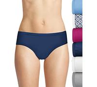 Hanes Damen 6-Pack Breathable Cotton Panty Hipster-Höschen, Schweizer Blau, Weiß, Zement, PE, meliert, frische Beere (Fresh Berry), marineblaue Finsternis (Navy Eclipse), gehäkelt, Boho-Druck, 7