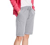 Hanes Damen-Bermuda-Shorts aus French Terry, Aus leichtem Stahl, Medium