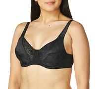 Hanes Damen BH, Secrets Große Größen erhältlich, vollständig bedeckend, stützend, Modell 4422, Schwarz (Real Black), 90D