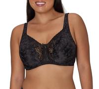 Playtex Damen Secrets Love My Curves Signature Floral Bügel Full Coverage BH US4422, Schwarz (Real Black), 80DD