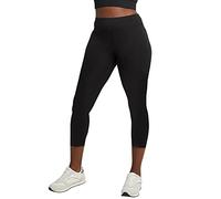 Hanes Damen Stretch Capri스트레치 저지 카프리弹力针织卡普里裤彈性針織七分褲ג'רסי קאפרי נמתחبنطال كابري مطاطي من الجيرسيهcapri De Jérsei Elásticostretch Jersey Capri Leggings, schwarz, Groß