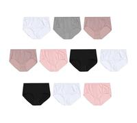 Hanes Damen Cool Comfort atmungsaktive Netz-Slips, 10er-Pack Slip, 10 Stück - Sortiert 1, 7