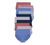 Hanes Damen Cool Comfort Microfaser 10er Pack Slip, Sortiert, 9