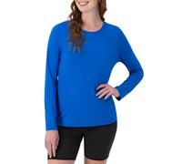 Hanes Damen Cool Dri Long Sleeve Performance T-Shirt, Moisture-Wicking Tee, 40+ UPF Protection, 1 Or 4 Pack Hemd, Awesome Blue - 1 Packung, Klein