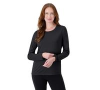 Hanes Damen Cool Dri Long Sleeve Performance T-Shirt, Moisture-Wicking Tee, 40+ UPF Protection Hemd, schwarz, Groß
