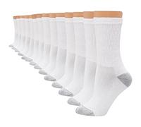 Hanes Damen Value, Crew Soft Moisture-Wicking, Available in 10 and Packs Socken, Weiß, 14 Stück, 40.5-46 EU (14er