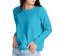 Hanes Damen EcoSmart Crewneck Sweatshirt, Bold Blue Heather, Large