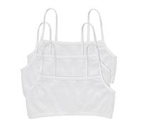 Hanes Damen Cropped Bralette, Breathable Pullover Bra, Crop Top, Solid Or Assorted, 3-Pack BH, Blickdicht, Weiß/Weiß/Weiß, small (3er Pack)