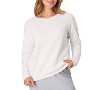 Hanes Damen Women's Fleece V-Notch Sweatshirt Hemd, Weiß, Medium