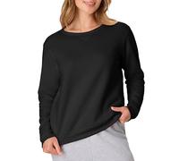 Hanes Damen EcoSmart Crewneck Sweatshirt, Ebenholz, Medium