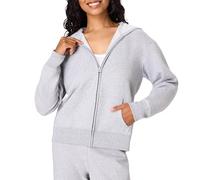 Hanes Damen, EcoSmart Fleece Full Hoodie, Zip Up Hooded Sweatshirt for Women Jacke zum Aufwärmen oder Laufen, Leichter Stahl, Small