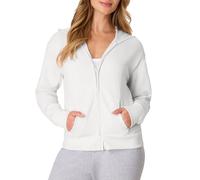 Hanes Damen EcoSmart Full-Zip Hoodie Sweatshirt, Weiß, Small