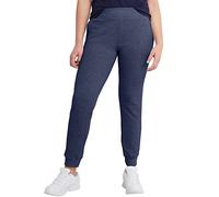 Hanes Damen EcoSmart Jogginghose, mittelschwer, Baumwollmischgewebe, Fleece Trainingshose, Marineblau, meliert, XX-Large