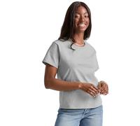 Hanes Damen Essentials, Cotton Crewneck Tee, Classic Fit for Women T-Shirt, Leichter Stahl, X-Klein
