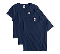 Hanes Damen Essentials Oversized, Baumwoll, lockere Passform, 3er-Pack T-Shirt, Athletic Navy, Klein