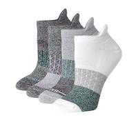 Hanes Damen Gepolsterte Tab, Absolute Active No Show, 4 Paar Socken, Violett-grüner Farbblock, 37-42 EU (4er Pack)