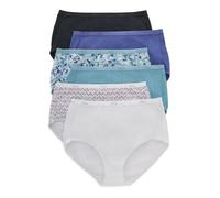 Hanes Damen-Slip, hohe Taille, 6er-Pack, feuchtigkeitsableitende Baumwolle, Unterwäsche (Farben können variieren), Einfarbig/Print-Mix, 7