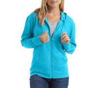Hanes Damen Jersey Full Zip Hoodie - Blau - Groß