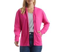 Hanes Damen Jersey Full Zip Hoodie - Pink - Klein