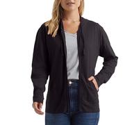 Hanes Damen Jersey Full Zip Hoodie - Schwarz - Groß