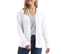 Hanes Damen Jersey Full Zip Hoodie - Weiß - Groß