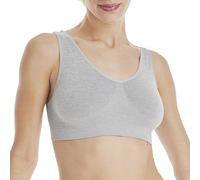 Hanes Damen Bequemer, Nahtloser Bügel BH, Hellgrau (Light Grey Heather), Medium