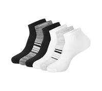 Hanes Damen Knöchelsocken, Leicht, Atmungsaktiv, Belüftung, Quartersocken, Weiß, 6er und 12er Pack Legere Socken, Schwarz/Grau, 6 Stück, 37-42 EU