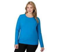 Hanes Damen Langarm Baumwolle T-Shirt Leichtes Rundhals Tee für Frauen Modern Fit, Deep Dive, Mittel