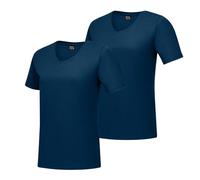 Hanes Damen Perfect-t V-Neck, Cotton Short Sleeve Tee for Women, 1 Or 2 Pack T-Shirt, Marineblau, 2 Stück, 3X-Groß (2er Pack)