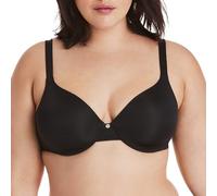 Hanes Damen, Low-Cut Underwire Bra, Convertible Straps T-Shirt-BH, Undurchsichtige, Streifen, Schwarz, 75C