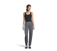 Hanes Damen Luxe Collection Lightweight Fleece Sweatpant with Pockets Hose, Schiefer-Heather, Klein