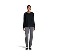 Hanes Damen Luxe Collection Women's Fleece Raglan Sleeve Sweatshirt, schwarz, Small