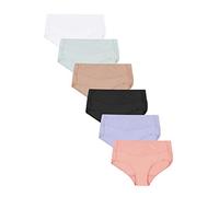 Hanes Damen Slips – Glättende Mikrofaser, No-Show, hohe Taille, 6er-Pack, 9
