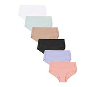 Hanes Damen Set, Glättende Mikrofaser, No-Show-unterwäsche, 6er-Pack (Farben Können Variieren) Slip, Sortiert, 38