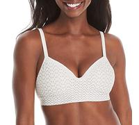 Hanes Damen Wireless Seamless Full-Coverage Convertible T-Shirt Bra with Moisture-Wicking BH, Undurchsichtige, Tic Tac Chevron-Print, small