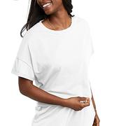 Hanes Damen Originals Boxy Cotton gerollten Ärmeln, Cropped Tees T-Shirt, Weiss/opulenter Garten, XX-Large
