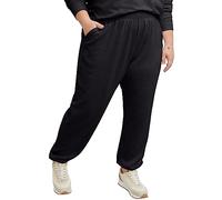 Hanes Damen Originals Fleece-Jogginghose, weich gebürstet, Loungewear, 73,7 cm, Übergröße erhältlich Trainingshose, Schwarz, M