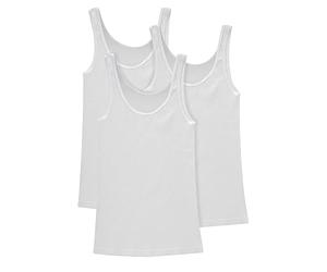 Hanes Damen Originals Knit Cotton Pack, weiche gerippte Tanktops, 3er-Pack, Weiß, S