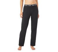 Hanes Damen Originals Lounge-Hose, Bequeme Freizeithose, gerades Bein Pyjamahose, Schwarz, Large