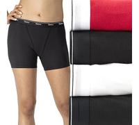 Hanes Damen Originals Mid-Thigh Boxer Brief Pack Stretch Cotton Panties, Sortiert, 4er-Pack, Basic Color Mix, XL