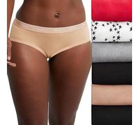 Hanes Damen Originals Panties Atmungsaktive Stretch-Baumwoll-unterwäsche, Sortiert, 6er-Pack Hipster-Höschen, Basic Color Mix, XXL
