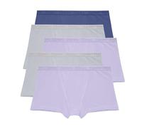 Hanes Damen Originals Supersoft Boxer Briefs Pack, Panties, Viscose from Bamboo Underwear, 5-Pack Slip, Violett/Silberopal/Silberopal/Lavendel/Lavendel, XXL (5er