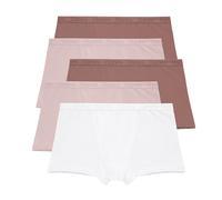 Hanes Damen Originals Supersoft Boxer Briefs Pack, Panties, Viscose from Bamboo Underwear, 5-Pack Slip, Weiß/Hellbraun/Hellbraun/Candy Pink/Candy Pink, L (5er