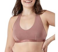 Hanes Damen Originals Ultra Supersoft Racerback Viskose aus Bambus Bralette BH, Undurchsichtige, Earthen Tan, Large