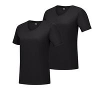 Hanes Damen Perfect-t V-Neck, Cotton Short Sleeve Tee for Women, 1 Or 2 Pack T-Shirt, schwarz 1, Groß