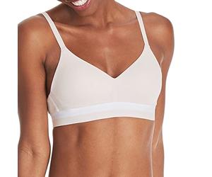 Hanes Damen Push Up T-Shirt Wireless BH ComfortFlex Fit Eco Soft Größen S-2x+, Hellbraun, small